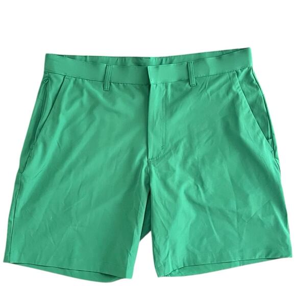 Fabletics The Only Short Men's Size 35 Green 4-Way Stretch Water Resistant Golf - Picture 1 of 4
